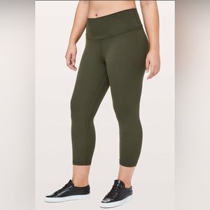 Lululemon Align HR Crop 21” Sz 4 Dark Olive